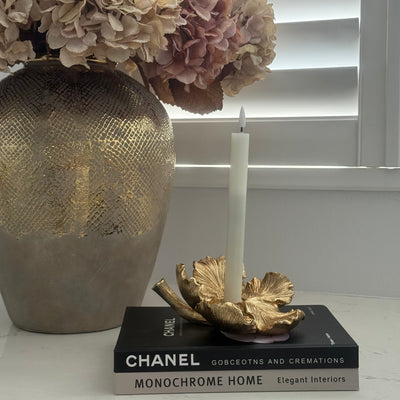 Orchid  Gold Candle holder - Luscious Homewares
