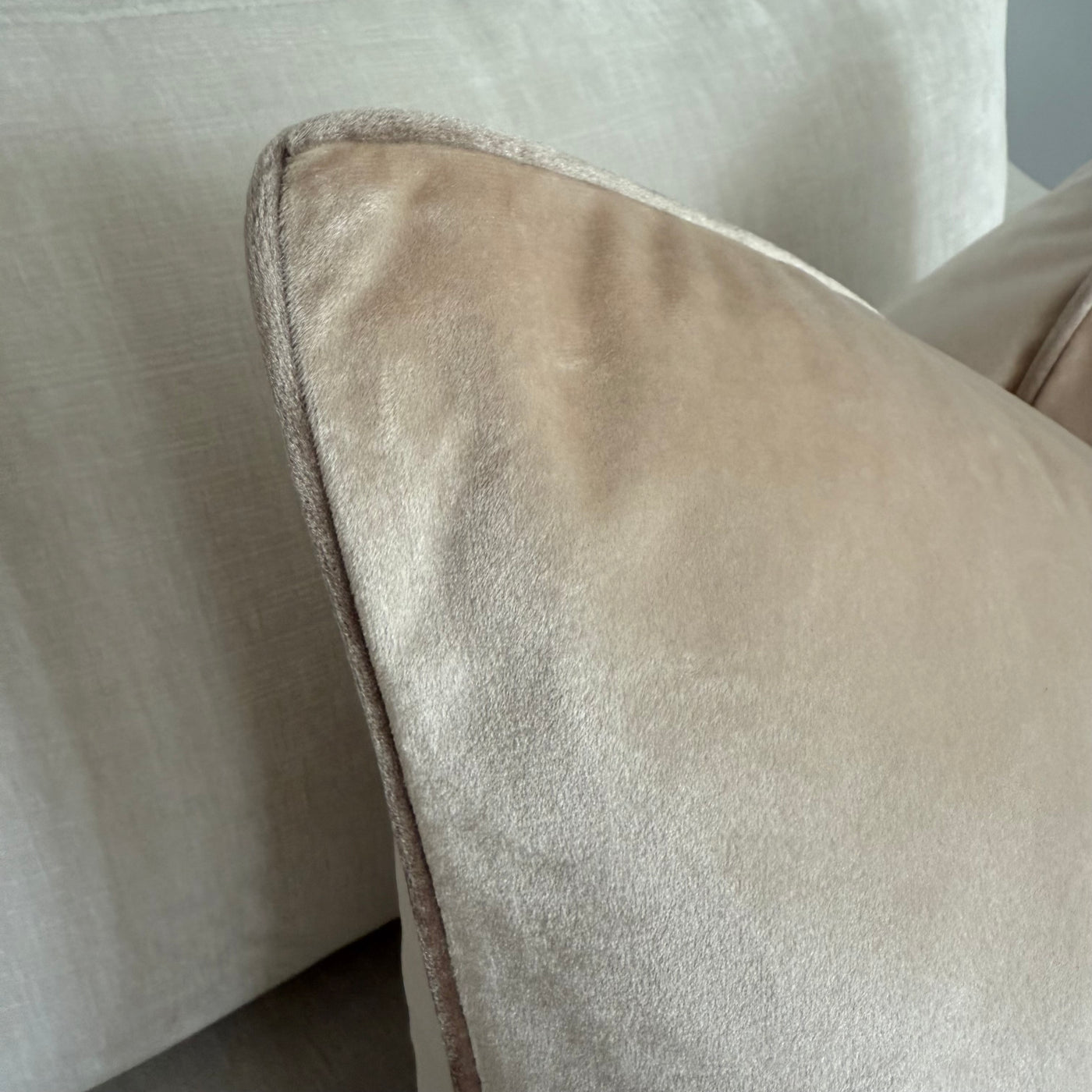 Luxury oyster beige cushion - Luscious Homewares