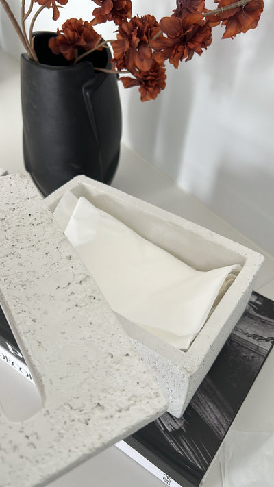 Stone plain tissue box