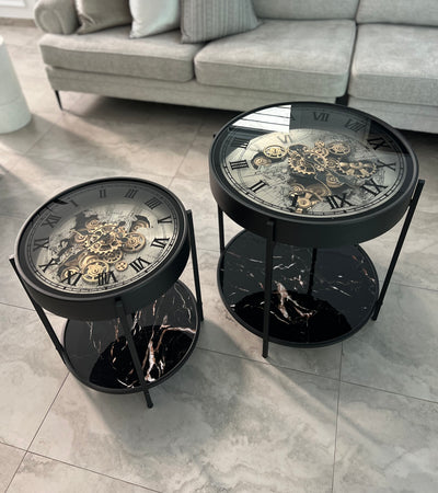Industrial Mechanical gear Clock Table - Luscious Homewares