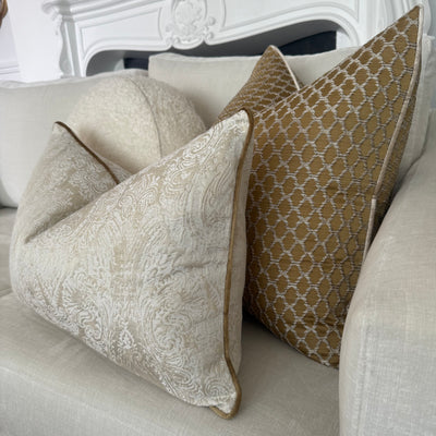 Milana gold cushion - Luscious Homewares