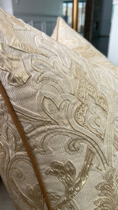 Alia gold cushion 55x55 - Luscious Homewares