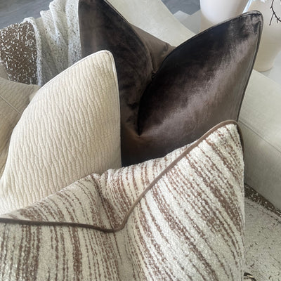 Nutmeg boucle cushion - Luscious Homewares