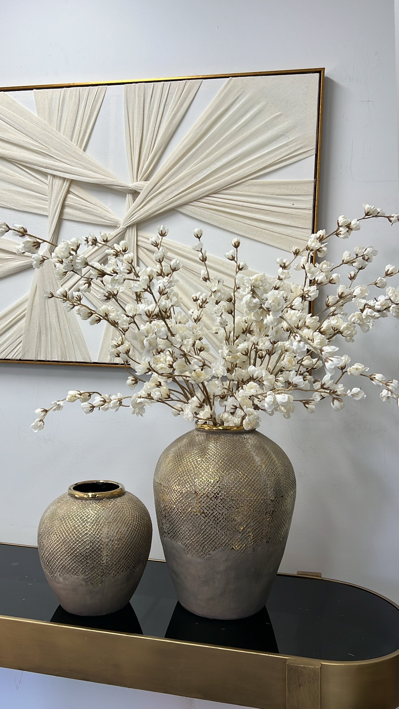 Luxe Mesh gold vase