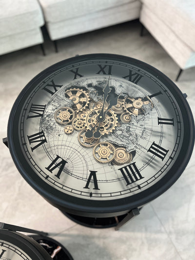 Industrial Mechanical gear Clock Table - Luscious Homewares