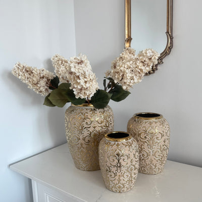 Luxe Fleur gold vase - Luscious Homewares