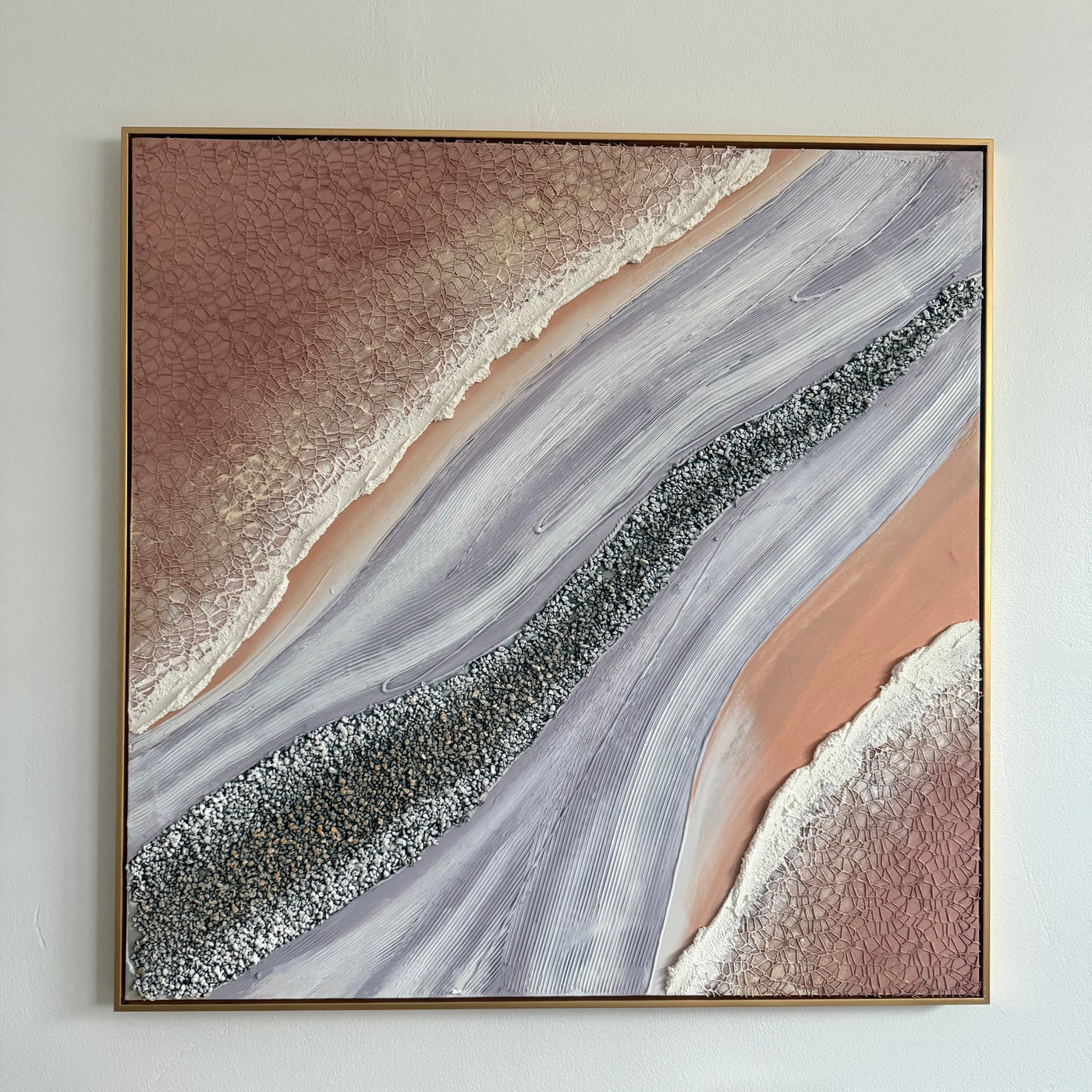 Terracotta wall art gold frame - Luscious Homewares