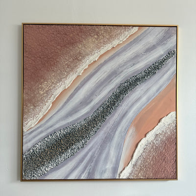 Terracotta wall art gold frame - Luscious Homewares