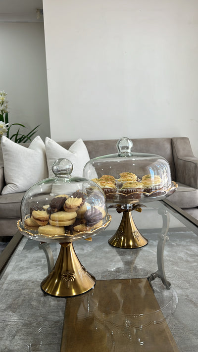 Alamir palm serving cake + dome - Luscious Homewares