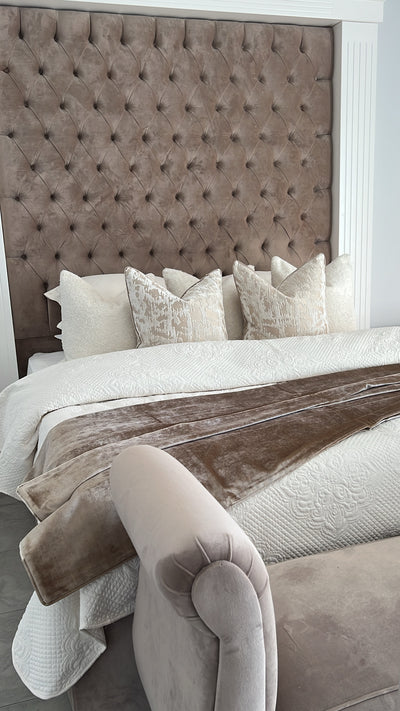 De luxe latte throw 140x220cm - Luscious Homewares
