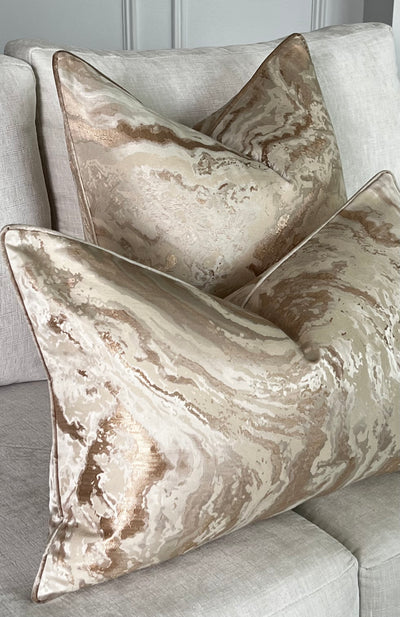 Caramel swirl cushion - Luscious Homewares