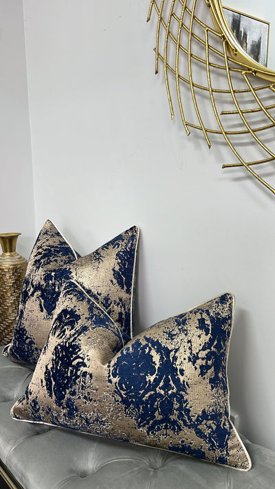 Royalty Navy Gold cushion