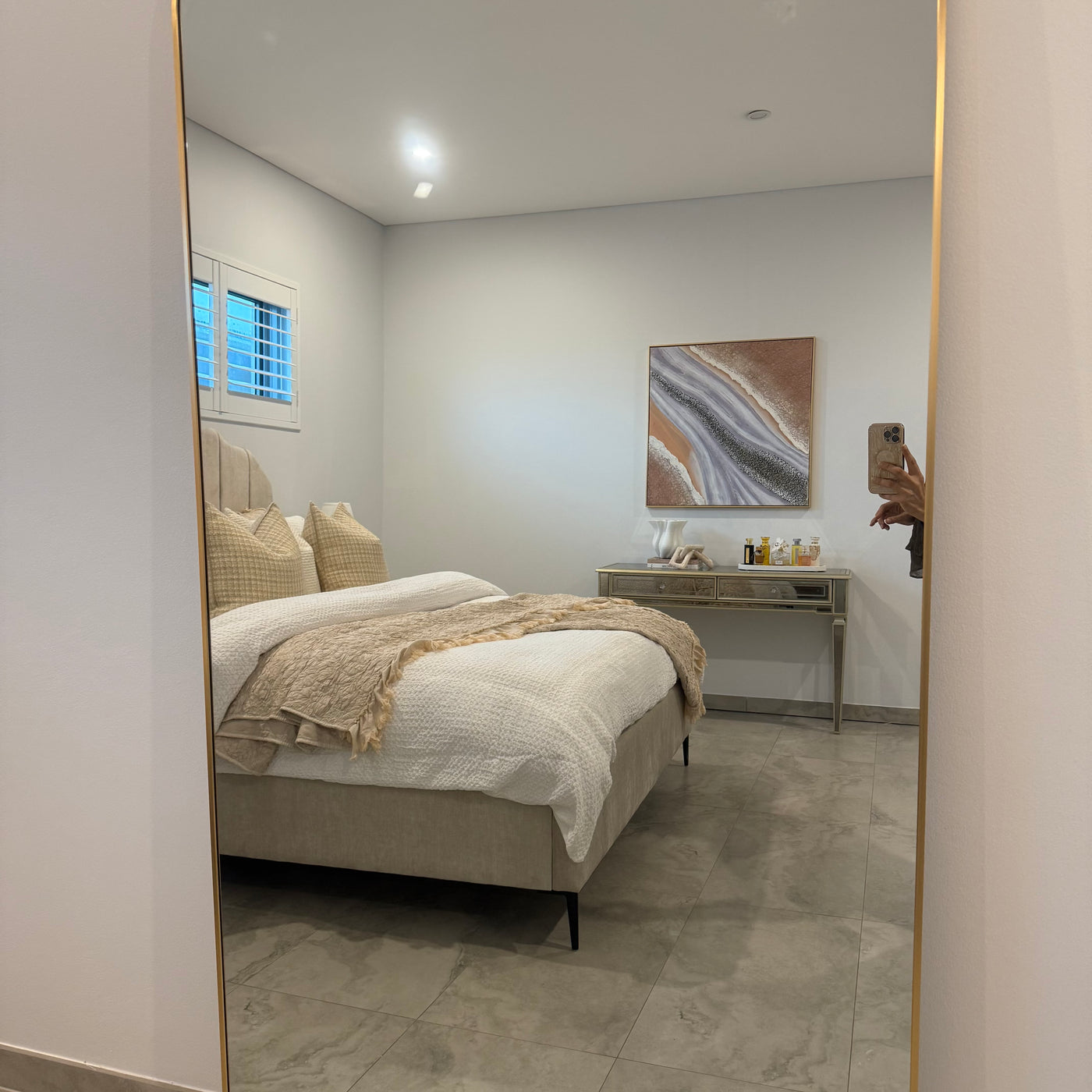 Terracotta wall art gold frame - Luscious Homewares