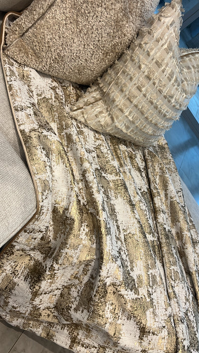 Cirrus brushed gold throw 140x200cm - Luscious Homewares