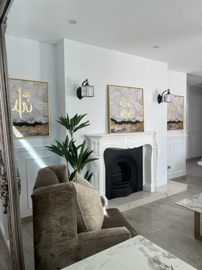 Lagoon square arabic Calligraphy diamanté frame - Luscious Homewares