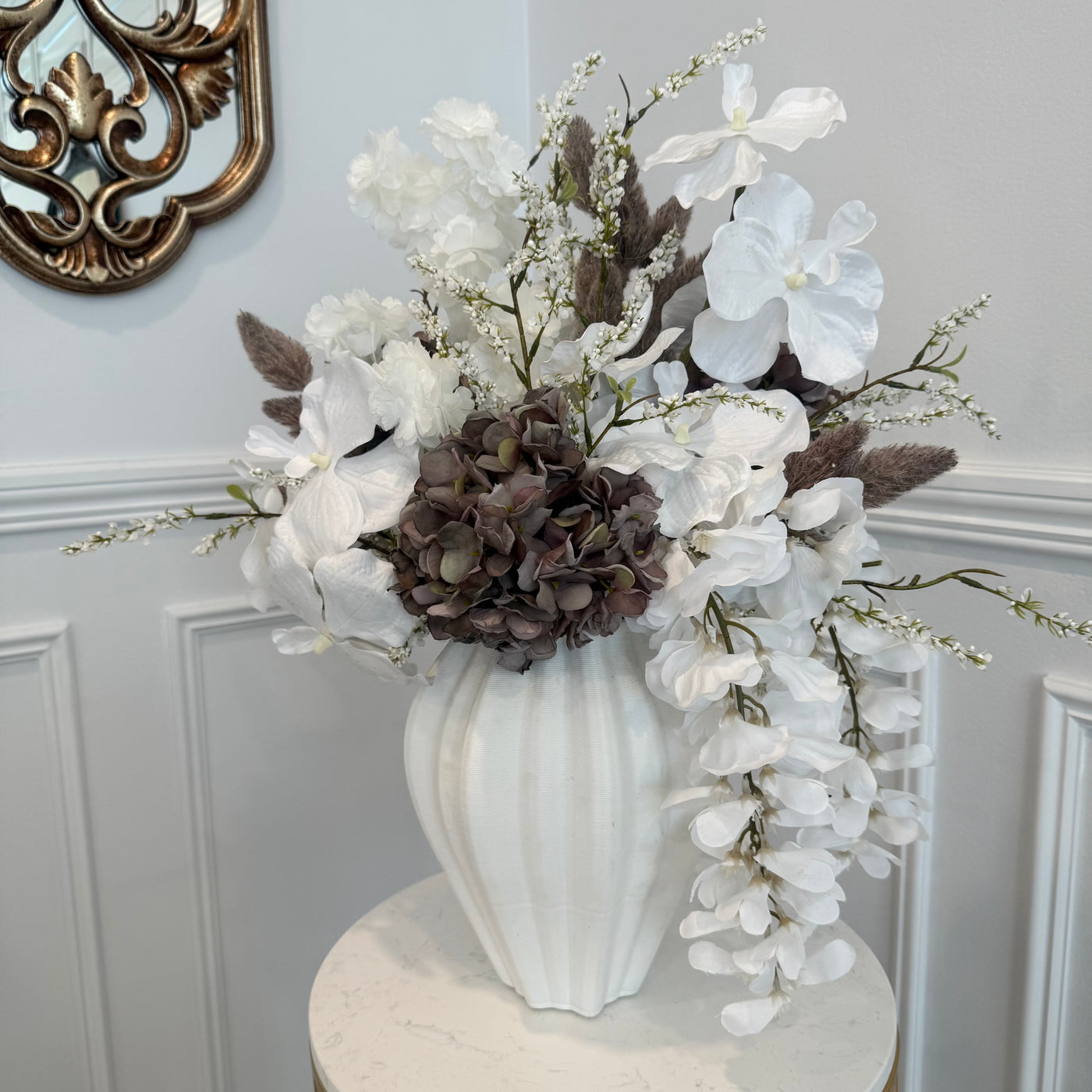 Vanilla white flower Arrangement - Luscious Homewares