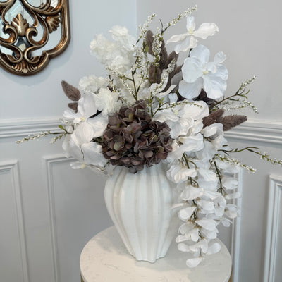Vanilla white flower Arrangement - Luscious Homewares
