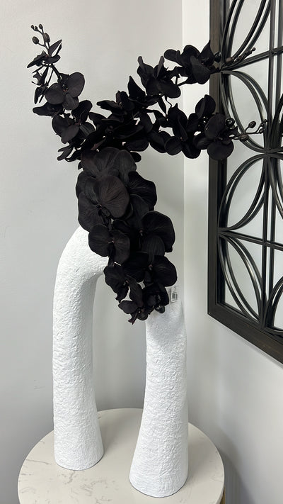 Viloa white vase stand and orchids - Luscious Homewares