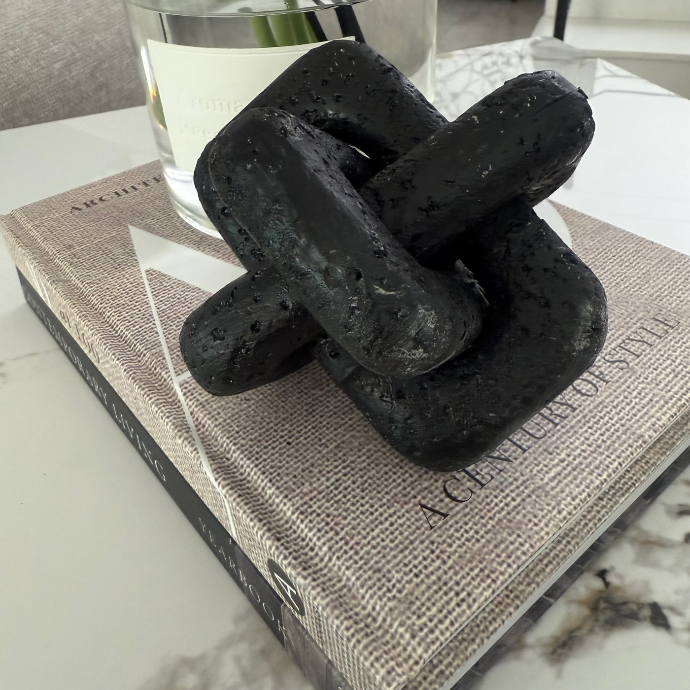 Black granite knot Resin - Luscious Homewares