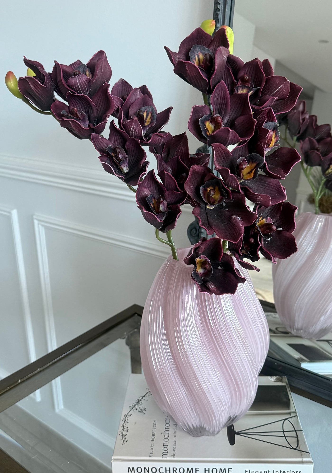 Julie swirl pink Glass vase - Luscious Homewares