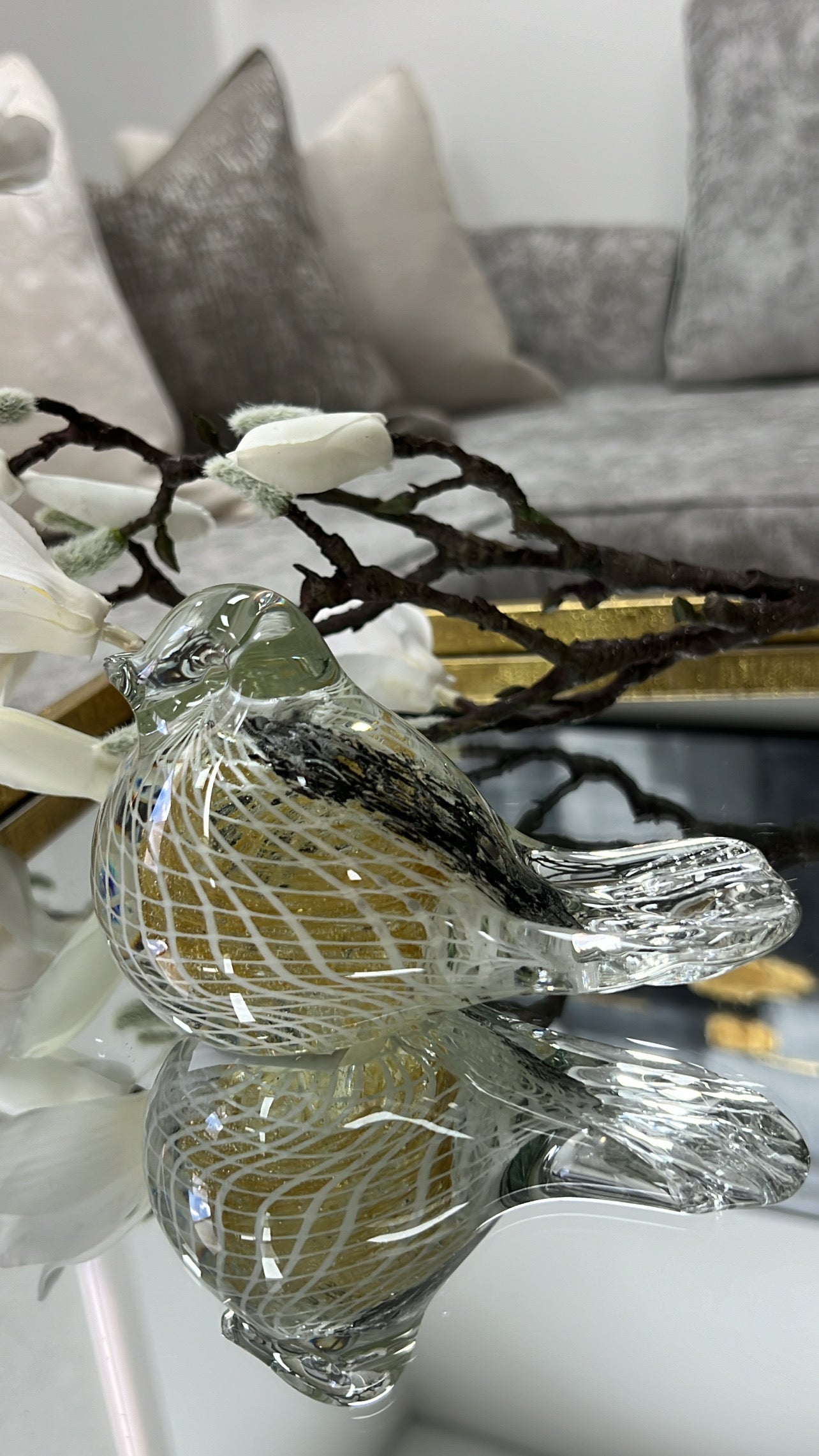 Hyde birdy clear and gold - Luscious Homewares