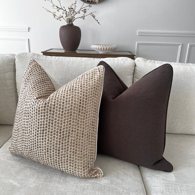 Millard Expresso cushion - Luscious Homewares