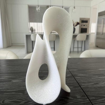 Wave white sculpture - Luscious Homewares