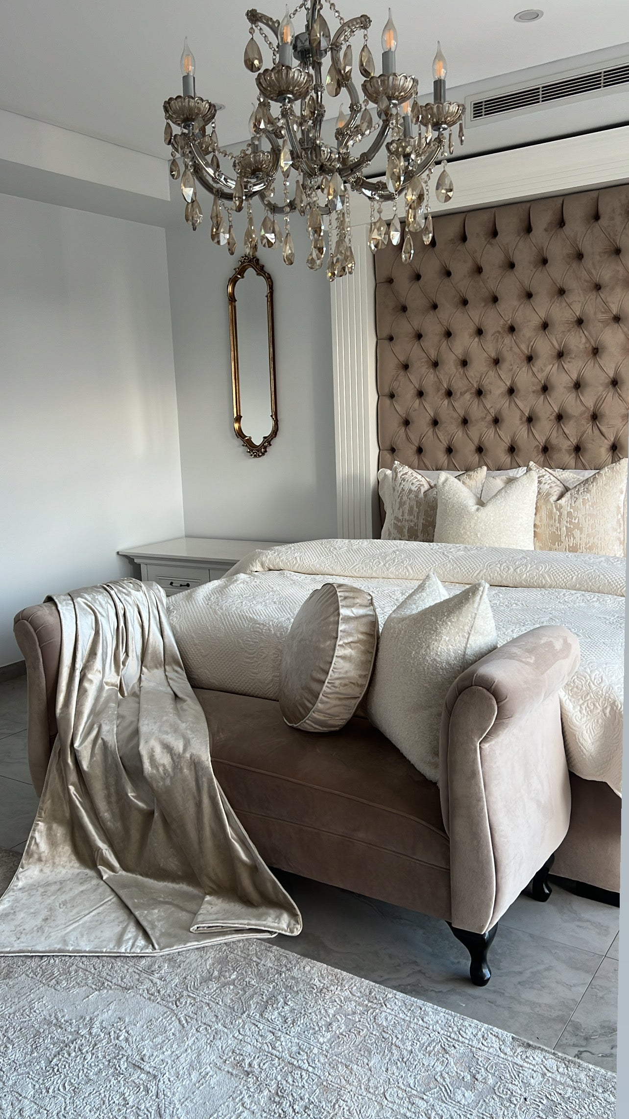 De-luxe Nude round cushion 50cm diameter - Luscious Homewares
