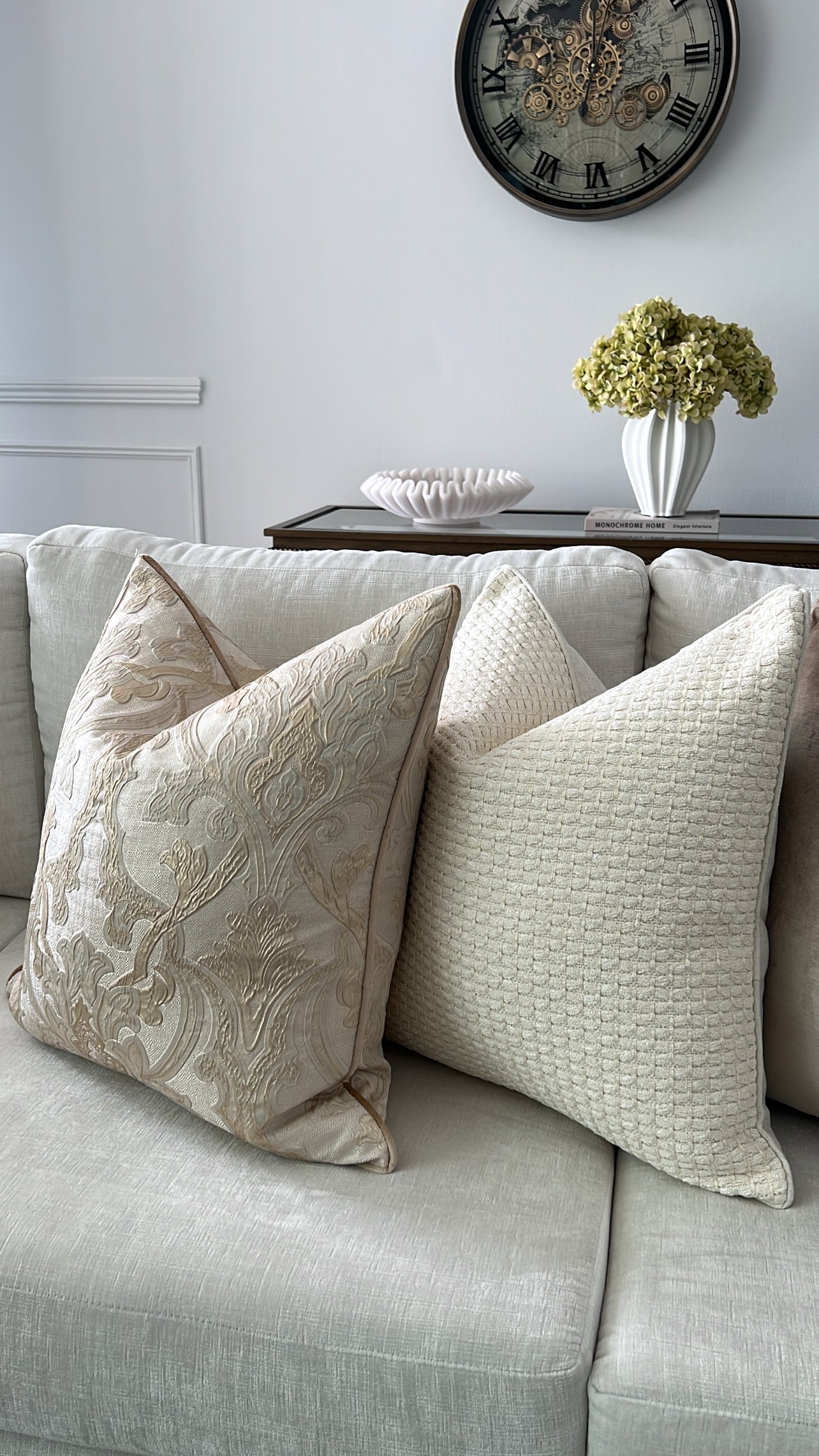 Alia gold cushion 55x55 - Luscious Homewares