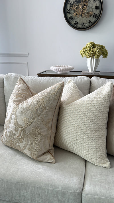 Alia gold cushion 55x55 - Luscious Homewares
