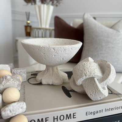 Petite Stone footed bowl - Luscious Homewares