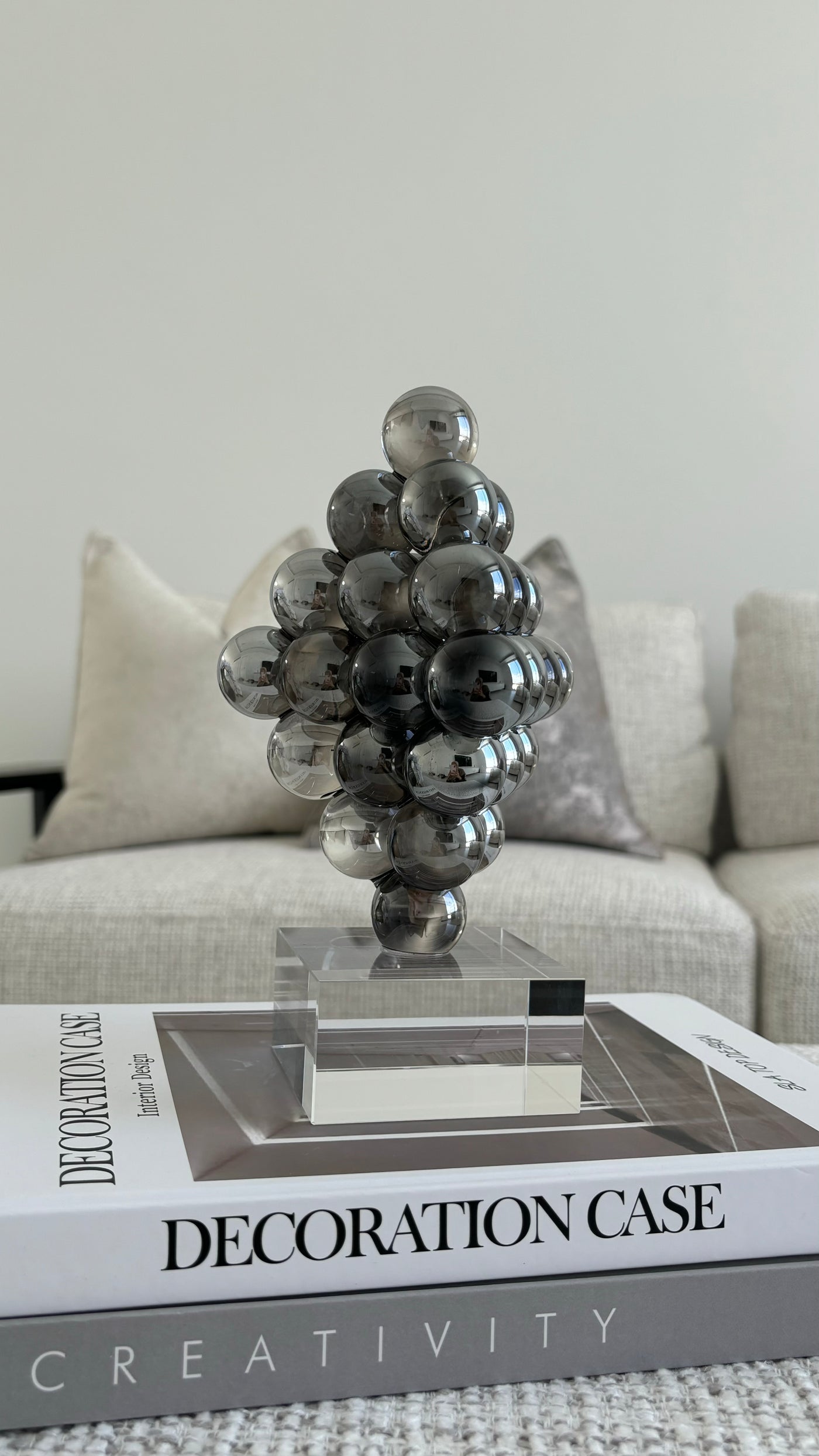 Crystal sphere sculpture