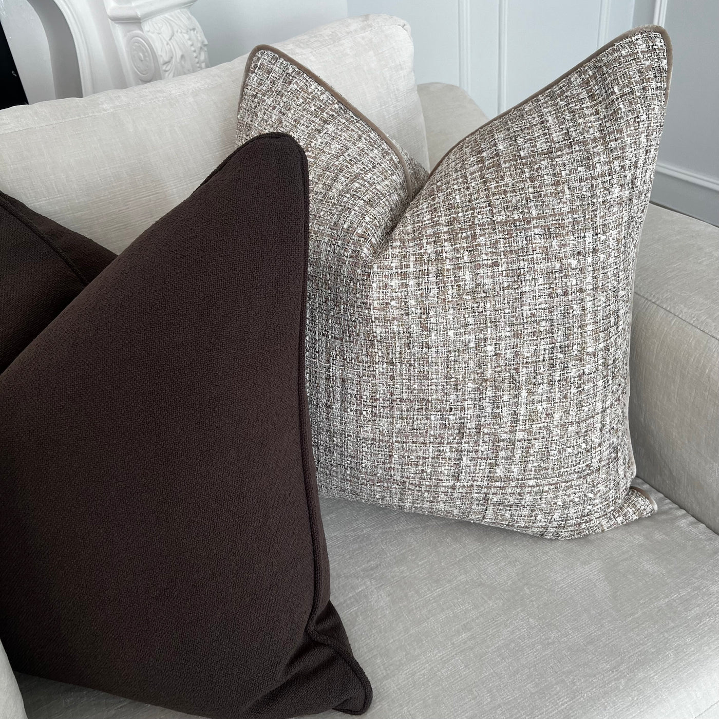 Lara tweed cushion - Luscious Homewares