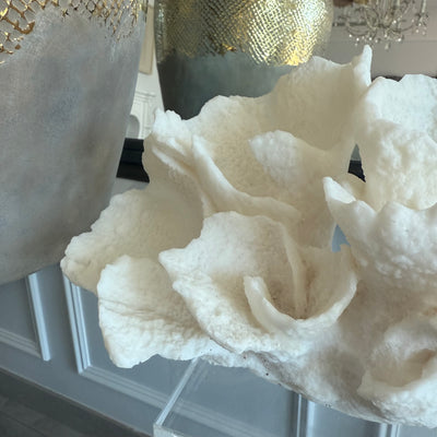 Kensington coral quartz sculpture stand - Luscious Homewares
