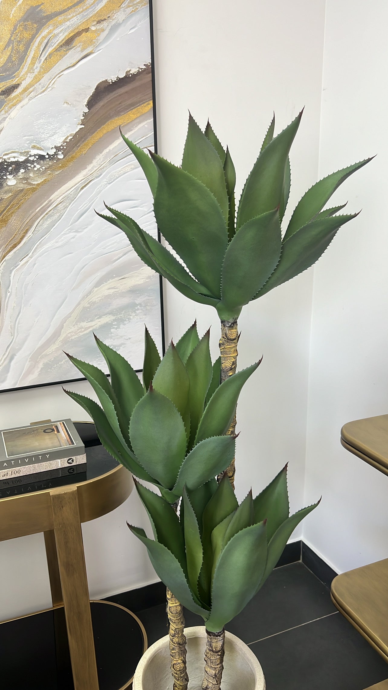 Agave succulent green artificial plant tree