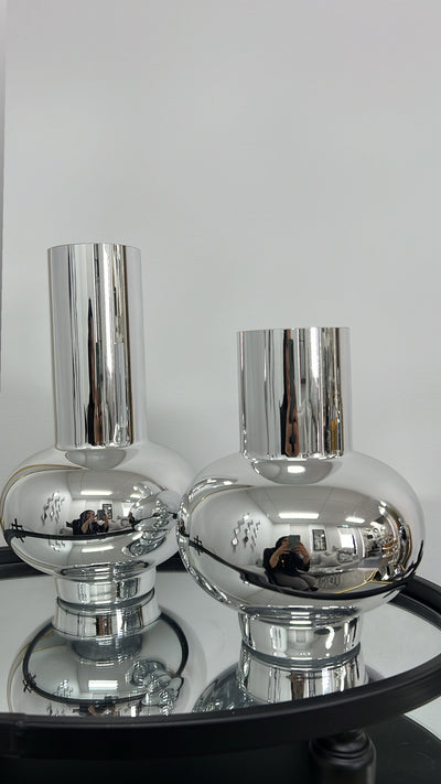 Cleo silver mirror vase - Luscious Homewares