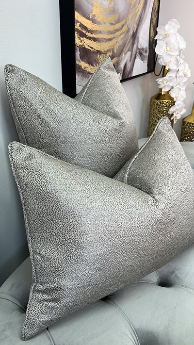 Gracious light pewter cushion - Luscious Homewares