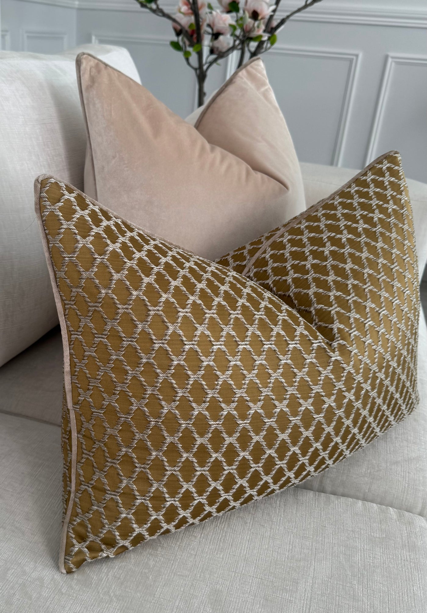 Milana gold cushion - Luscious Homewares