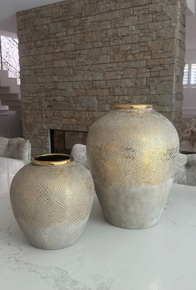Luxe Mesh gold vase - Luscious Homewares