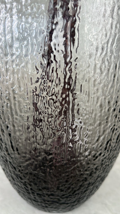 Deluge smoked textured vase