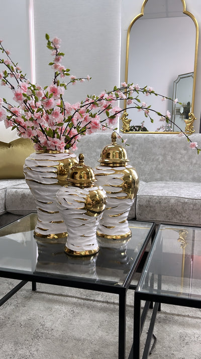 Ayln gold ginger jars - Luscious Homewares