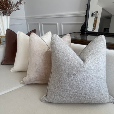 Rena latte cushion - Luscious Homewares