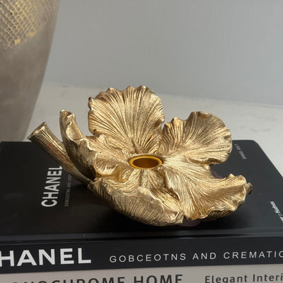 Orchid  Gold Candle holder - Luscious Homewares