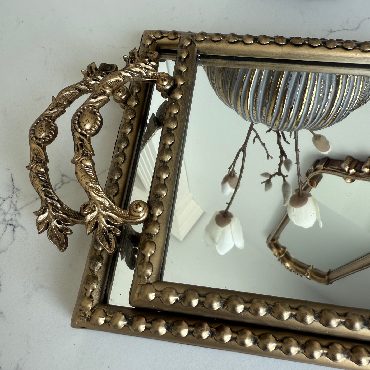 Regency ornate mirror tray