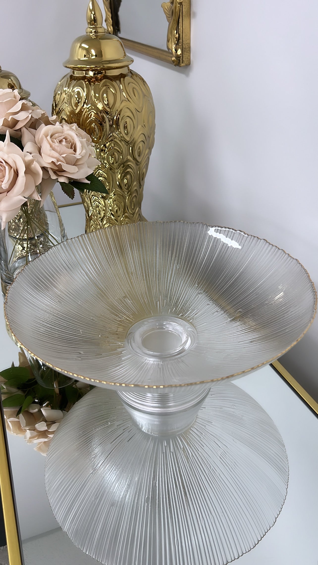 Sarab clear decorative / fruit bowl - Luscious Homewares