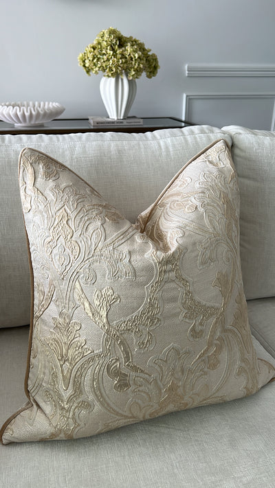 Alia gold cushion 55x55 - Luscious Homewares