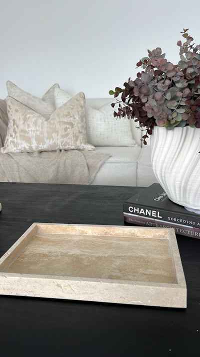 Travertine Stone rectangle tray