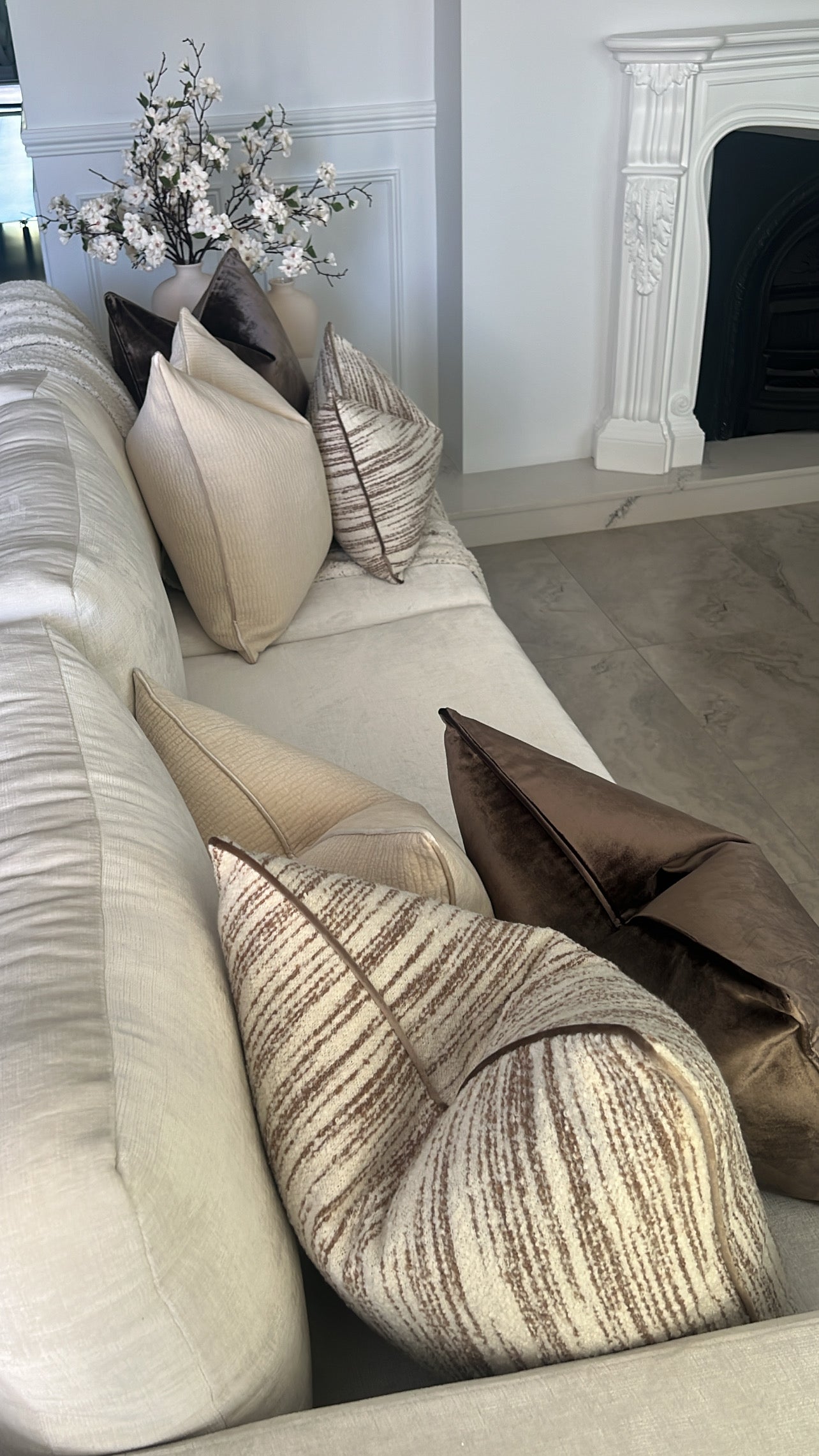 Nutmeg boucle cushion - Luscious Homewares