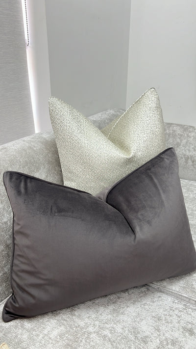 Luxe iron grey cushion - Luscious Homewares