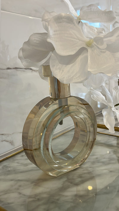 Amber crystal glass vase - Luscious Homewares